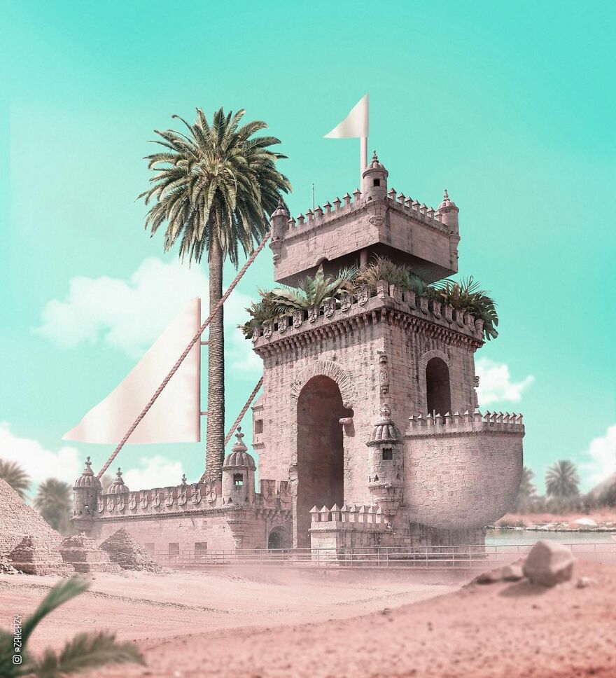 Digital Artist Creates Magical And Surreal Images From Architecture And Fragments Of Nature (55 Pics)