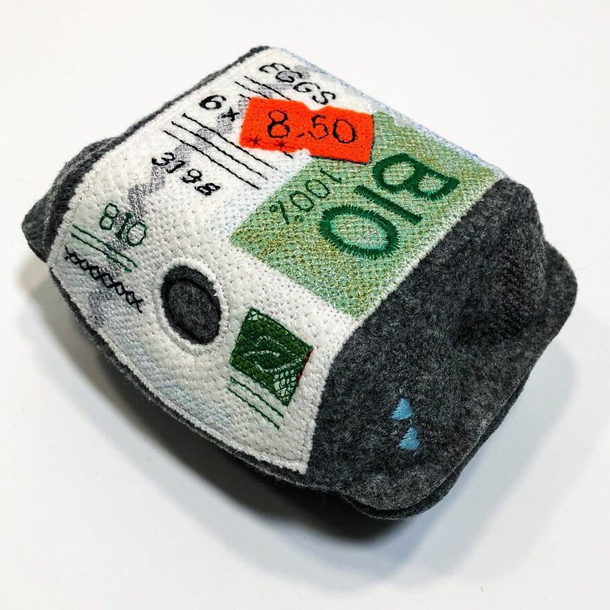 This Artist Crafts Embroidered Felt Sculptures Of Various Products, And Their Looks Might Deceive You (54 Pics) This Artist Crafts Embroidered Felt Sculptures Of Various Products, And Their Looks Might Deceive You (54 Pics)