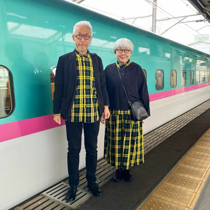 The Perfect Match: Japanese Couple Married For 41 Years Wear Matching Outfits Every Day (30 New Pics) The Perfect Match: Japanese Couple Married For 41 Years Wear Matching Outfits Every Day (30 New Pics)