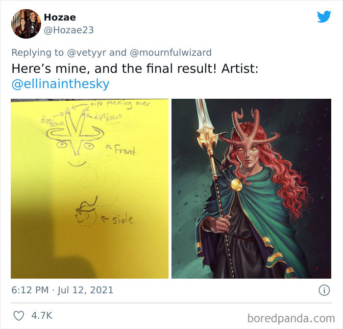 Artists Share What Sketches They Got From Their Clients Vs. What They Delivered And People Love Seeing The Comparison Artists Share What Sketches They Got From Their Clients Vs. What They Delivered And People Love Seeing The Comparison