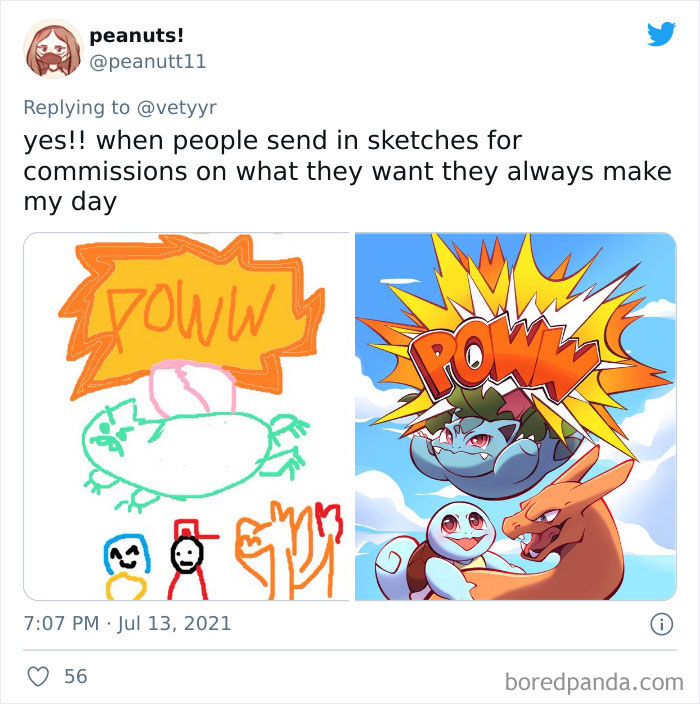 Artists Share What Sketches They Got From Their Clients Vs. What They Delivered And People Love Seeing The Comparison Artists Share What Sketches They Got From Their Clients Vs. What They Delivered And People Love Seeing The Comparison