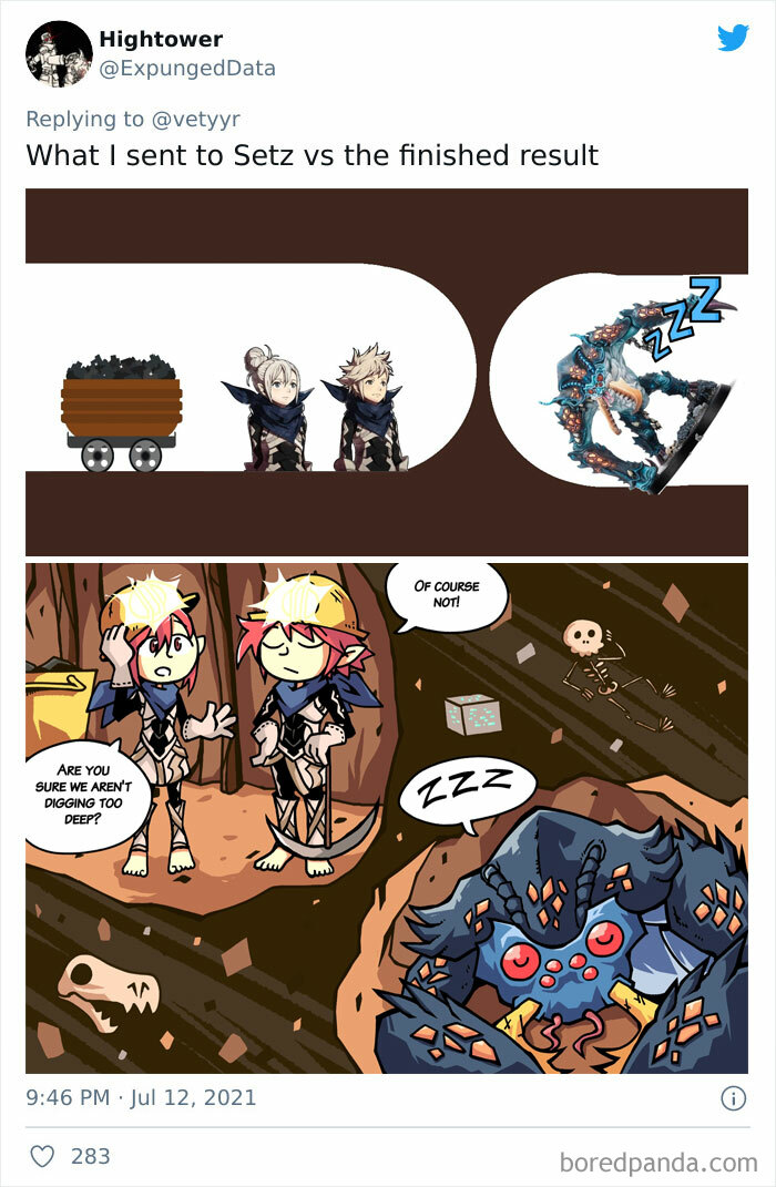 Artists Share What Sketches They Got From Their Clients Vs. What They Delivered And People Love Seeing The Comparison Artists Share What Sketches They Got From Their Clients Vs. What They Delivered And People Love Seeing The Comparison