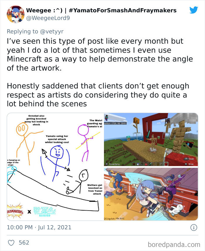 Artists Share What Sketches They Got From Their Clients Vs. What They Delivered And People Love Seeing The Comparison Artists Share What Sketches They Got From Their Clients Vs. What They Delivered And People Love Seeing The Comparison