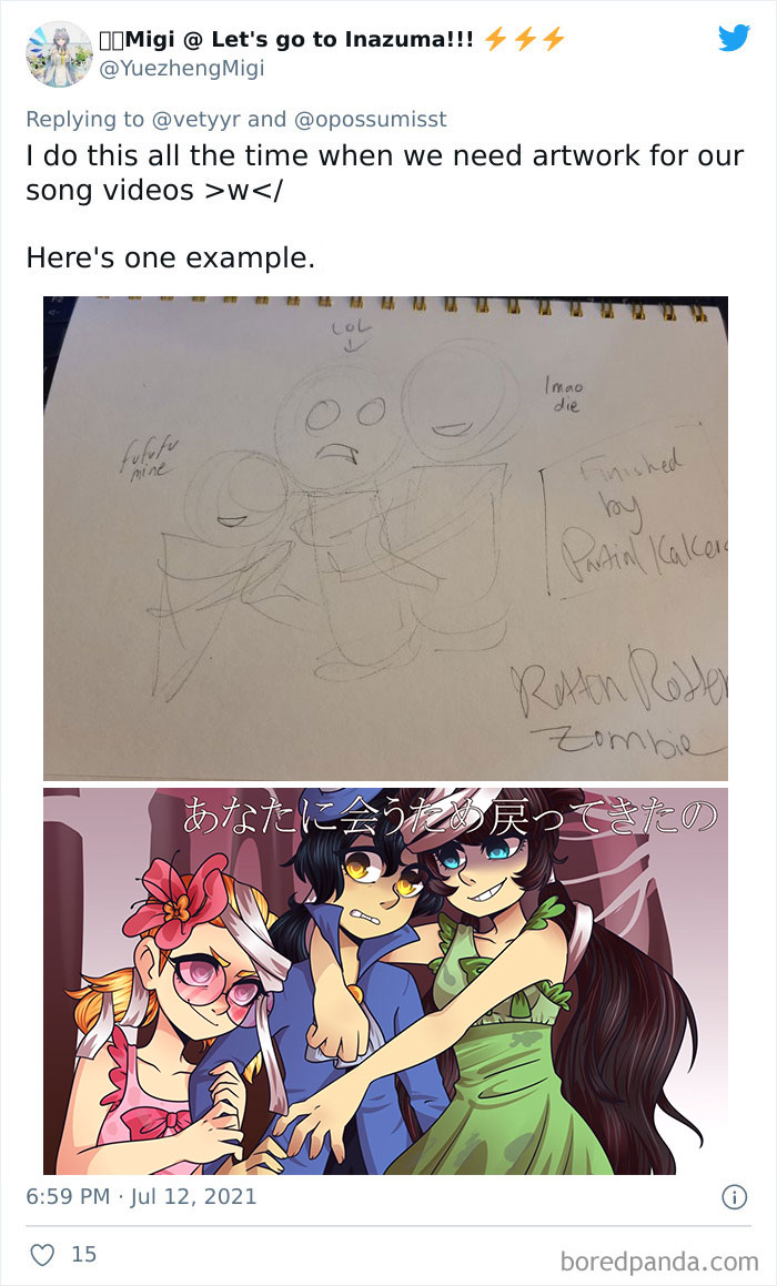 Artists Share What Sketches They Got From Their Clients Vs. What They Delivered And People Love Seeing The Comparison Artists Share What Sketches They Got From Their Clients Vs. What They Delivered And People Love Seeing The Comparison