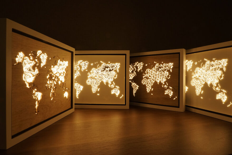 We Want To Bring Home The View Of Earth At Night From Space So We Created This We Want To Bring Home The View Of Earth At Night From Space So We Created This