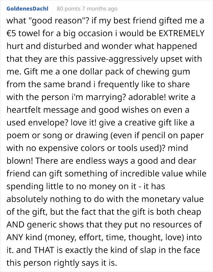 Bride Tries To Shame Guest Over $10 Wedding Present, Gets Shamed Herself Instead