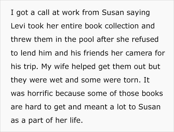 Step-Son Destroys Step-Sister’s Book Collection, Expects No Punishment, But This Dad’s Having None Of His Shenanigans