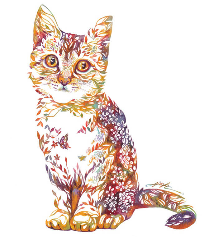 Japanese Artist Depicts Cats, Dogs, And Other Animals Using Watercolor Flower Arrangements (30 Pics) Japanese Artist Depicts Cats, Dogs, And Other Animals Using Watercolor Flower Arrangements (30 Pics)