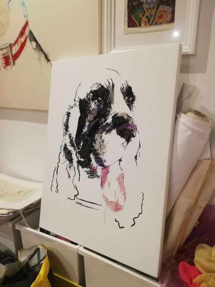 I Make Textile Portrait Pieces With Recycled Materials (18 Pics)