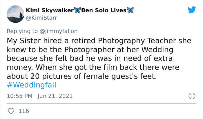 Jimmy Fallon Asks People To Share The Worst Wedding Fails They’ve Seen, And Here Are 40 Responses (New Pics) Jimmy Fallon Asks People To Share The Worst Wedding Fails They’ve Seen, And Here Are 40 Responses (New Pics)