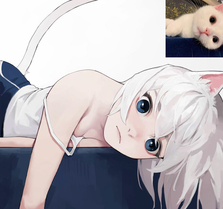 What Would Cats Look Like As Anime Girls? This Japanese Illustrator Has The Answer What Would Cats Look Like As Anime Girls? This Japanese Illustrator Has The Answer