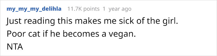 Vegan Stepdaughter Makes A Scene After Parents Refuse To Change Their Cat’s Diet To Vegan Vegan Stepdaughter Makes A Scene After Parents Refuse To Change Their Cat’s Diet To Vegan