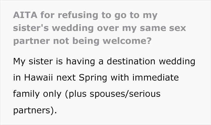 Catholic Woman Doesn’t Want Her Sister To Bring Her Girlfriend To Her Wedding, Starts A Family Conflict Catholic Woman Doesn’t Want Her Sister To Bring Her Girlfriend To Her Wedding, Starts A Family Conflict