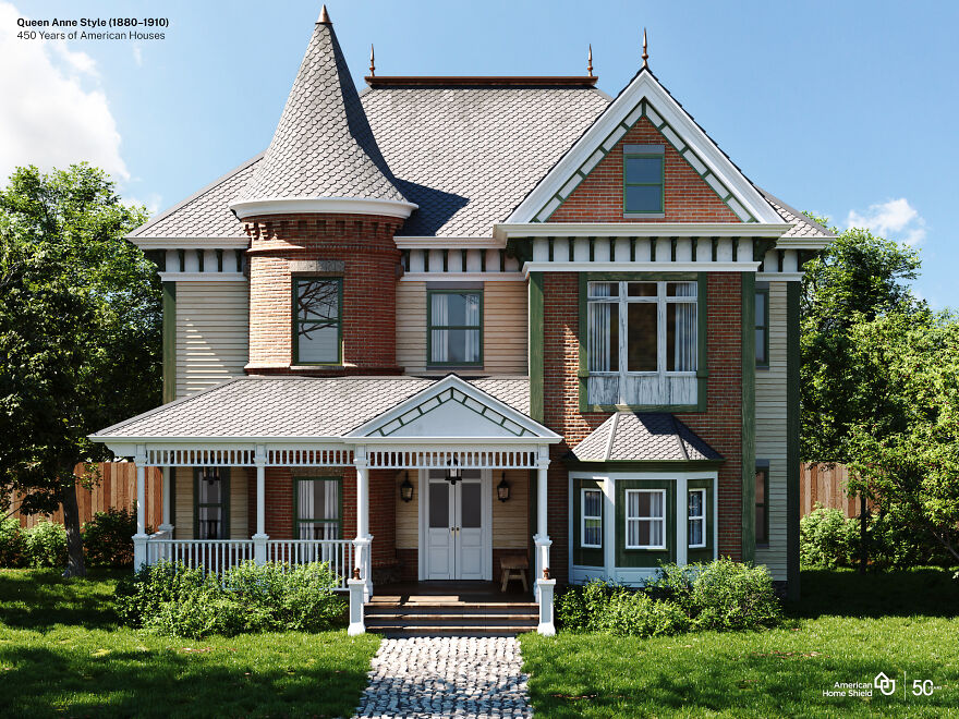 Designers Visualize The Same American House In 10 Different Styles From The Last Five Centuries Designers Visualize The Same American House In 10 Different Styles From The Last Five Centuries