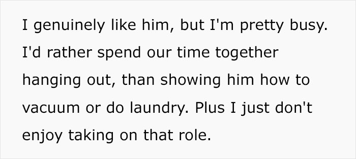 20 Y.O. Girlfriend Wants To Postpone Moving In With Her Boyfriend After Finding Out He’s Completely Clueless When It Comes To Basic Chores 20 Y.O. Girlfriend Wants To Postpone Moving In With Her Boyfriend After Finding Out He’s Completely Clueless When It Comes To Basic Chores