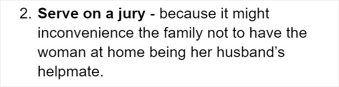 “People Now Do Not Realize What It Was Like Then”: Tumblr User Lists What Things Weren’t Legal For Women In The 1960s “People Now Do Not Realize What It Was Like Then”: Tumblr User Lists What Things Weren’t Legal For Women In The 1960s