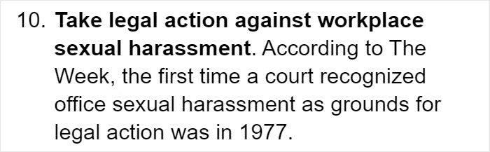 “People Now Do Not Realize What It Was Like Then”: Tumblr User Lists What Things Weren’t Legal For Women In The 1960s “People Now Do Not Realize What It Was Like Then”: Tumblr User Lists What Things Weren’t Legal For Women In The 1960s