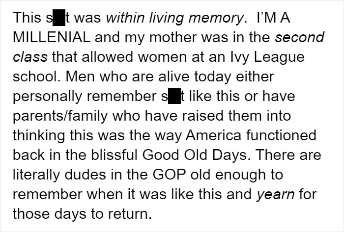 “People Now Do Not Realize What It Was Like Then”: Tumblr User Lists What Things Weren’t Legal For Women In The 1960s “People Now Do Not Realize What It Was Like Then”: Tumblr User Lists What Things Weren’t Legal For Women In The 1960s