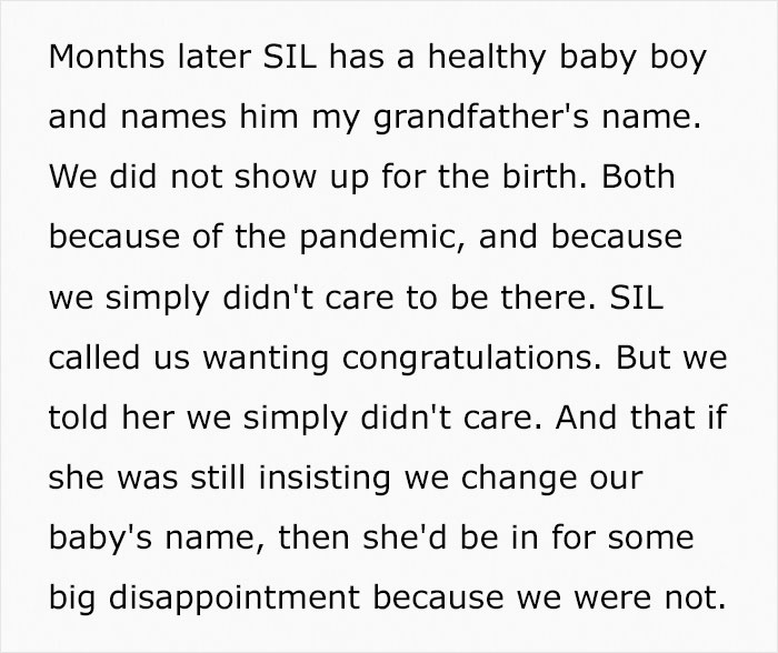Sister-In-Law Steals Baby Name Out Of Spite, Regrets It After The Couple’s Reaction Sister-In-Law Steals Baby Name Out Of Spite, Regrets It After The Couple’s Reaction