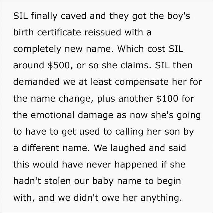 Sister-In-Law Steals Baby Name Out Of Spite, Regrets It After The Couple’s Reaction Sister-In-Law Steals Baby Name Out Of Spite, Regrets It After The Couple’s Reaction