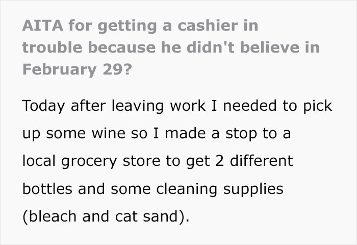 Person Is Debating Whether To Feel Guilty For Getting A Cashier In Trouble, Asks The Internet If They Were At Fault Person Is Debating Whether To Feel Guilty For Getting A Cashier In Trouble, Asks The Internet If They Were At Fault
