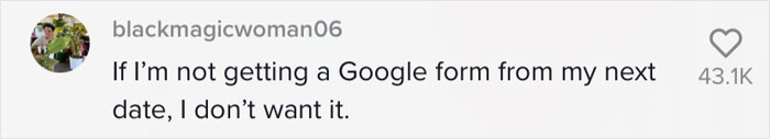 TikToker Shows How Her Now Boyfriend Sent A Google Form Before Their First Date And People Are In Awe TikToker Shows How Her Now Boyfriend Sent A Google Form Before Their First Date And People Are In Awe