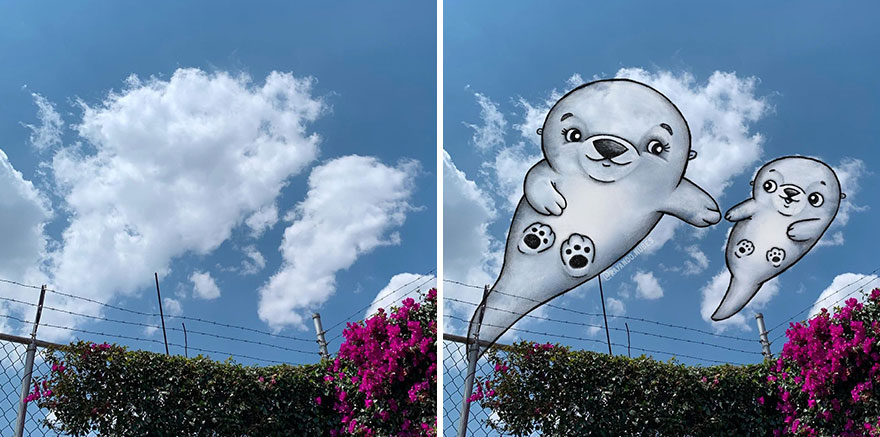 Clouds Come Alive As Cute Animals In The Drawings Of This Artist (80 Pics) Clouds Come Alive As Cute Animals In The Drawings Of This Artist (80 Pics)