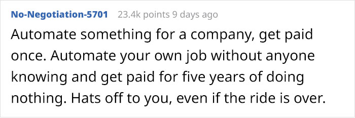 “You’ve Won The Game”: Employee Hacks His Job, Gets Paid To Do Nothing For 5 Years “You’ve Won The Game”: Employee Hacks His Job, Gets Paid To Do Nothing For 5 Years