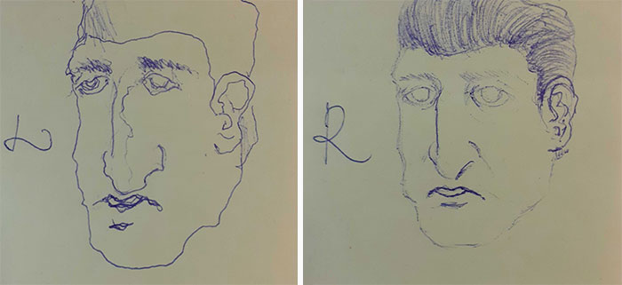 Hey Pandas, Draw The Same Picture With Your Dominant And Non-Dominant Hand (Closed)