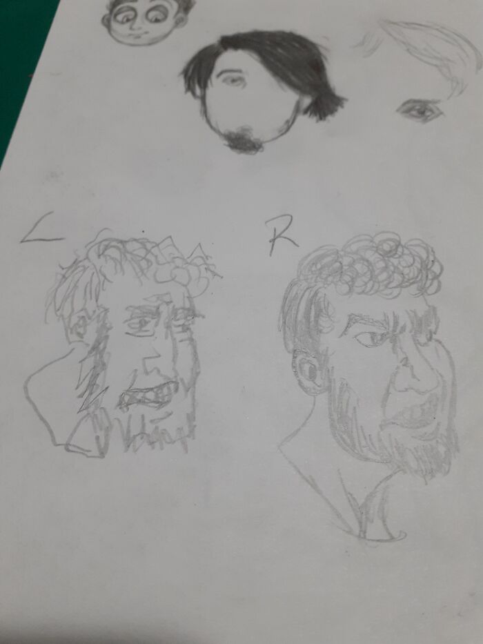 Hey Pandas, Draw The Same Picture With Your Dominant And Non-Dominant Hand (Closed)