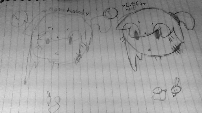 Hey Pandas, Draw The Same Picture With Your Dominant And Non-Dominant Hand (Closed)