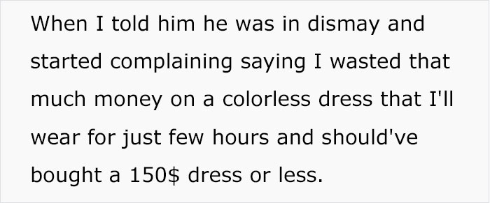 “Only Smart Brides Save Money”: Fiancé Loses It After Finding Out His Wife-To-Be Spent $400 Of Her Own Money On A Wedding Dress “Only Smart Brides Save Money”: Fiancé Loses It After Finding Out His Wife-To-Be Spent $400 Of Her Own Money On A Wedding Dress