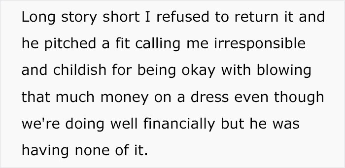 “Only Smart Brides Save Money”: Fiancé Loses It After Finding Out His Wife-To-Be Spent $400 Of Her Own Money On A Wedding Dress “Only Smart Brides Save Money”: Fiancé Loses It After Finding Out His Wife-To-Be Spent $400 Of Her Own Money On A Wedding Dress