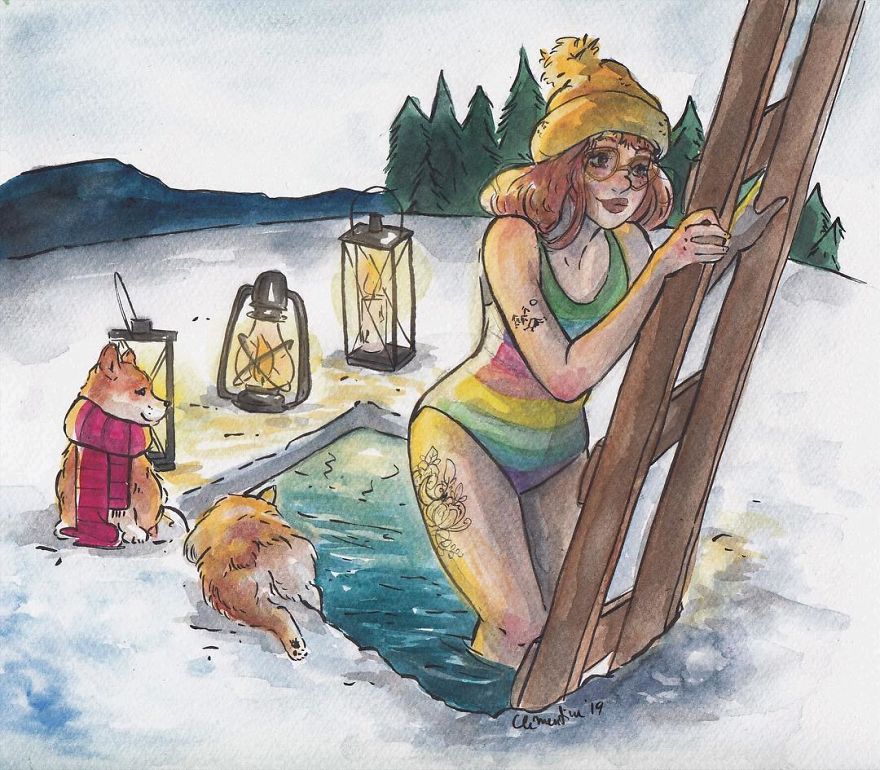 I Left My Job To Be A Full-Time Illustrator, Here Are 30 Cute Moments I Created With Watercolor And Ink I Left My Job To Be A Full-Time Illustrator, Here Are 30 Cute Moments I Created With Watercolor And Ink