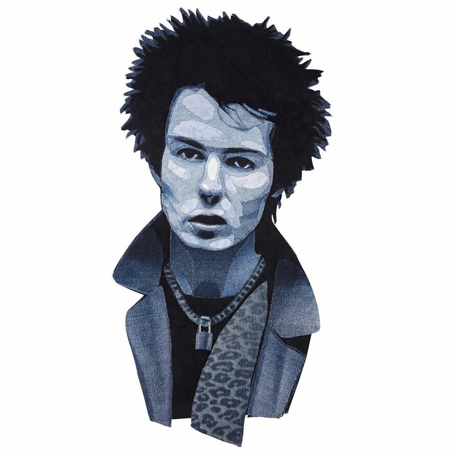 15 Denim Portraits Of Celebrities And Famous Personalities By Ian Berry 15 Denim Portraits Of Celebrities And Famous Personalities By Ian Berry