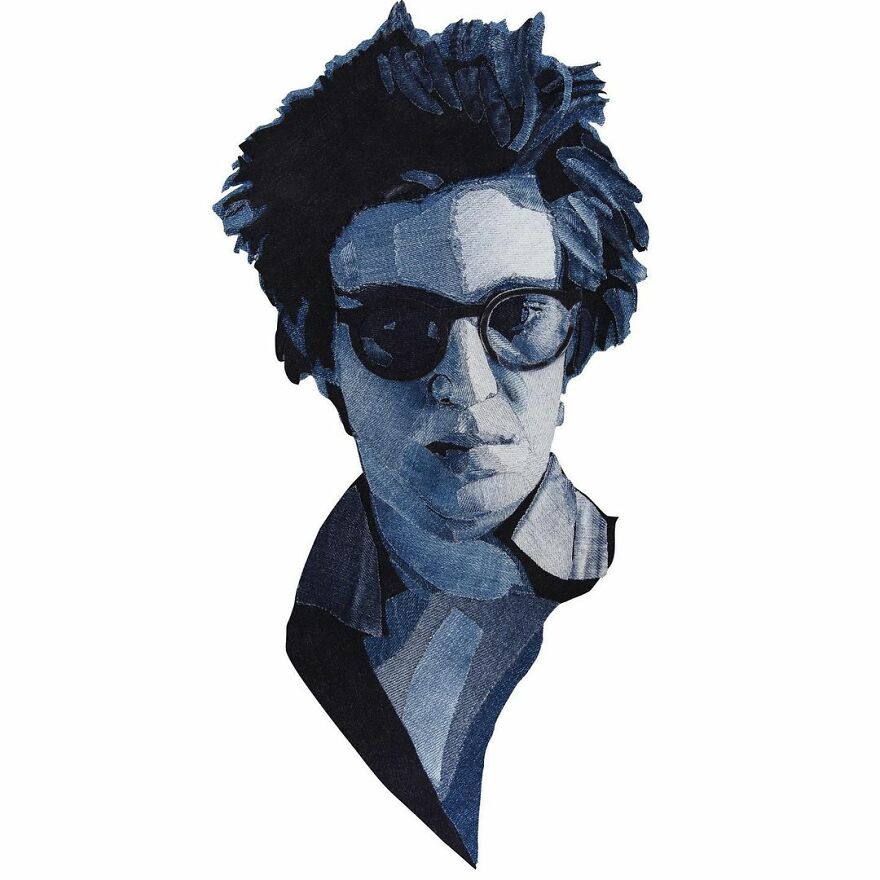 15 Denim Portraits Of Celebrities And Famous Personalities By Ian Berry 15 Denim Portraits Of Celebrities And Famous Personalities By Ian Berry