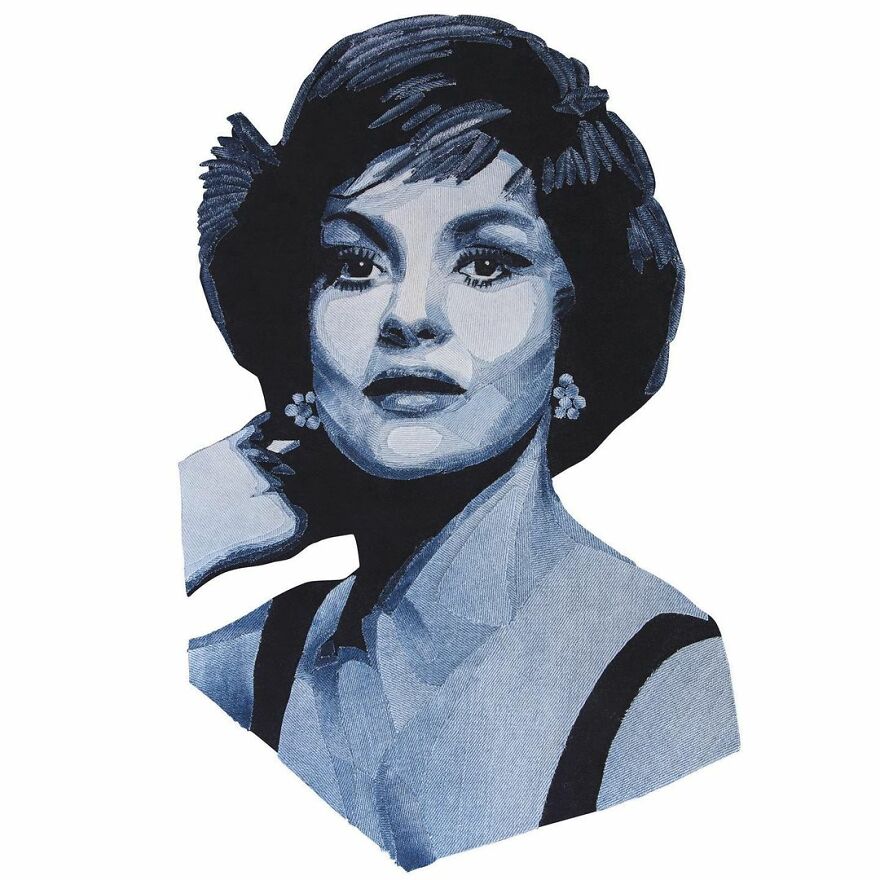 15 Denim Portraits Of Celebrities And Famous Personalities By Ian Berry 15 Denim Portraits Of Celebrities And Famous Personalities By Ian Berry