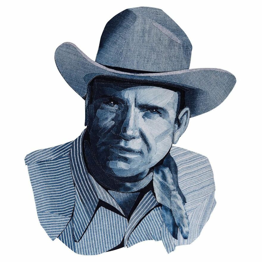 15 Denim Portraits Of Celebrities And Famous Personalities By Ian Berry 15 Denim Portraits Of Celebrities And Famous Personalities By Ian Berry