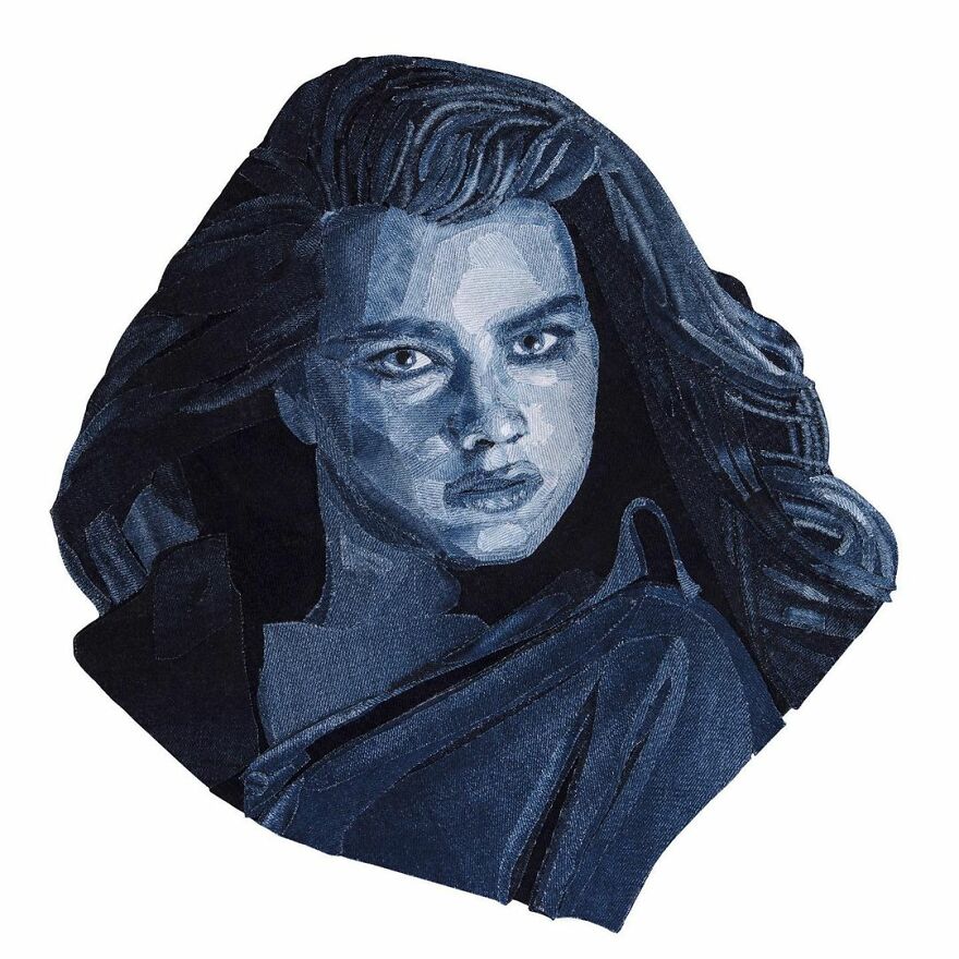 15 Denim Portraits Of Celebrities And Famous Personalities By Ian Berry 15 Denim Portraits Of Celebrities And Famous Personalities By Ian Berry