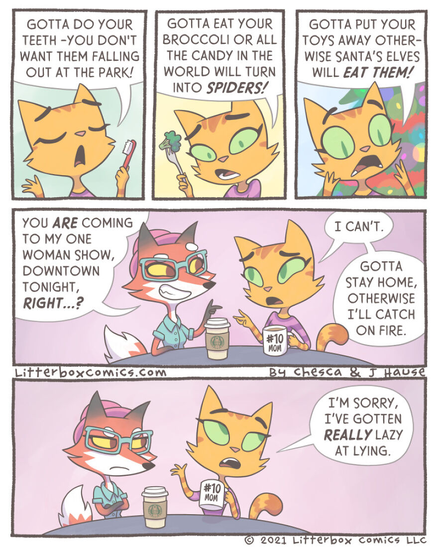 My Parenting Experience In 30 Comics With A Feline Twist (New Pics) My Parenting Experience In 30 Comics With A Feline Twist (New Pics)