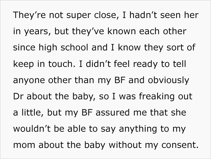 Woman Reported Her Clinic Receptionist After She Disclosed Her Pregnancy To Her Mom Via Text Woman Reported Her Clinic Receptionist After She Disclosed Her Pregnancy To Her Mom Via Text