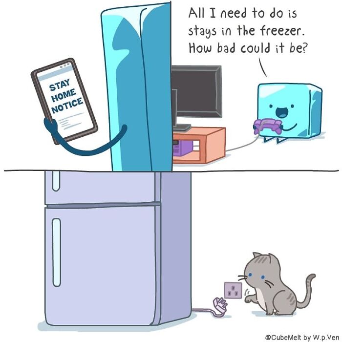 30 Comics About The Daily Struggles Of An Ice Cube By This Artist 30 Comics About The Daily Struggles Of An Ice Cube By This Artist