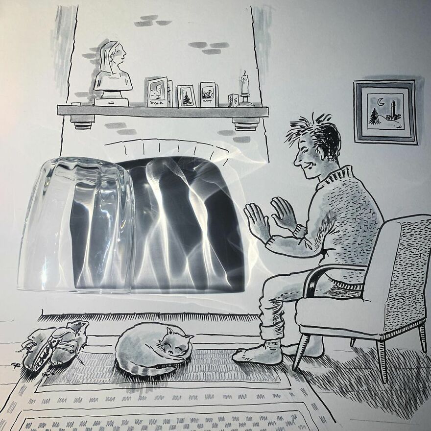 Shadows Of Random Objects Make Up Fun Illustrations By This Artist (50 Pics)