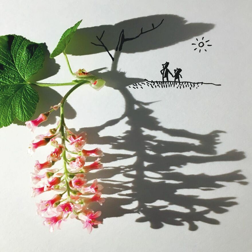 Shadows Of Random Objects Make Up Fun Illustrations By This Artist (50 Pics)