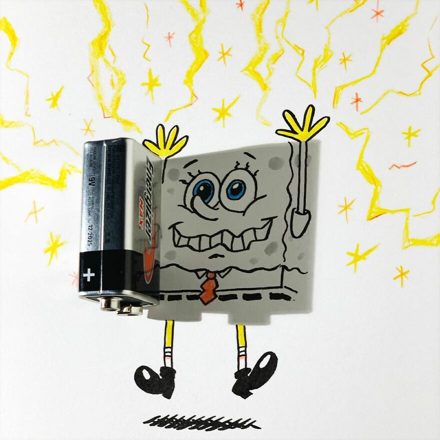 Shadows Of Random Objects Make Up Fun Illustrations By This Artist (50 Pics)