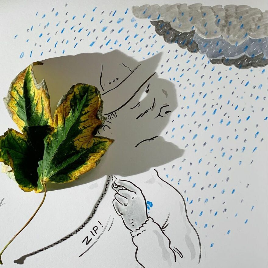 Shadows Of Random Objects Make Up Fun Illustrations By This Artist (50 Pics)