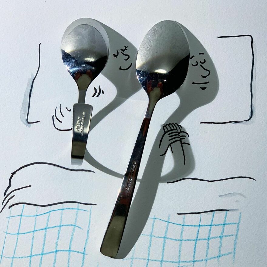 Shadows Of Random Objects Make Up Fun Illustrations By This Artist (50 Pics)