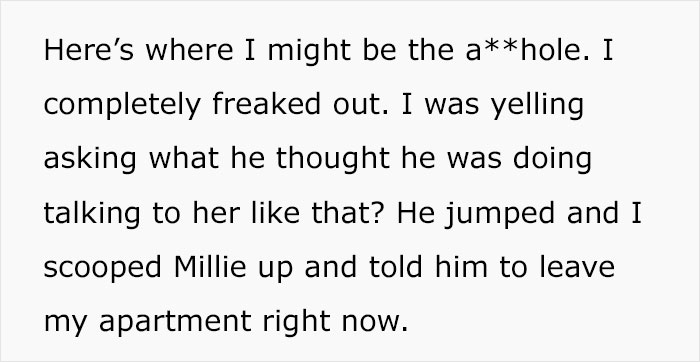 Woman Is Asking If She Was A Jerk For Kicking Her Boyfriend Out Of Her Apartment When She Overheard Him Talking Maliciously To Her Cat Woman Is Asking If She Was A Jerk For Kicking Her Boyfriend Out Of Her Apartment When She Overheard Him Talking Maliciously To Her Cat