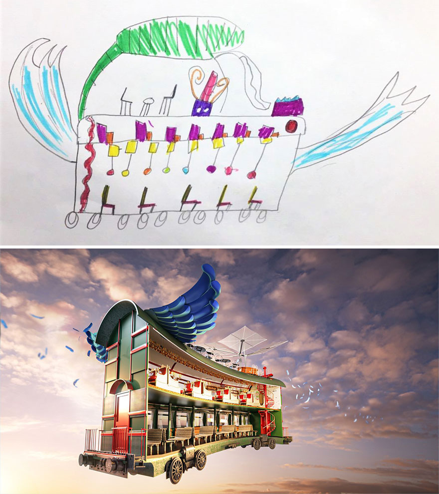 Our Company Asked Kids To Draw Their Dream Trains And Turned Them Into Realistic Designs (8 Pics) Our Company Asked Kids To Draw Their Dream Trains And Turned Them Into Realistic Designs (8 Pics)