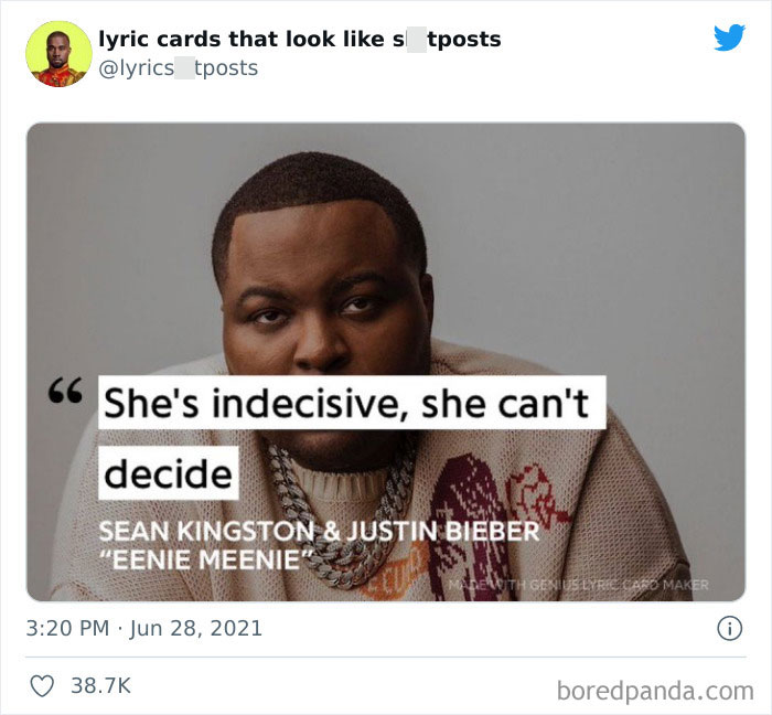 30 Hilariously Absurd Lyrics Shared On This Twitter That Collects Lyrics &lsquo;You&rsquo;d Never Believe Are Real&rsquo; (New Pics)